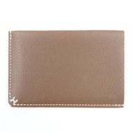 全新愛馬仕H系列Evercolor Etoupe顏色斜紋縫線卡包，B字印章，含原廠盒，法國製造，女款