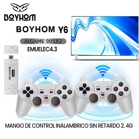 Y6 2.4G Wireless Game TV Stick Retro Family Portable Video Game Console 4K HD Support Multiplayer Ga
