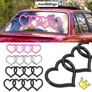 SECELPH Trunk Tail Label Badge, ABS Plastics Heart-shaped Love Heart Logo Rear, Four Ring Label for 