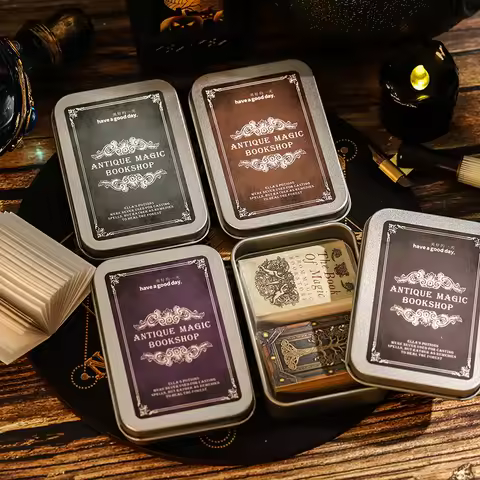 Journal GO 2 Books Antique Magic Book Shop Vintage Flower Landscape Collage Scrapbook Material Paper