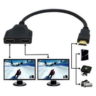 INSOLA 1 Input 2 Output HDMI Splitter Adapter 1080 Adapter Wire Universal Compatible Adapter Office Monitor Pc Laptop