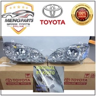 TOYOTA ALTIS ZZE121 1.6 1.6E ,1.6J ZZE122 1.8 1.8E 2003Y-2008Y-JANUARY HEAD LAMP ORIGINAL TOYOTA UNI