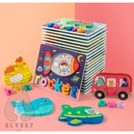 ALVSKY PREMIUM 3D RAISED JIGSAW PUZZLE EDUCATIONAL TOY CUTE 3D RAISED WOODEN JIGSAW PUZZLE/