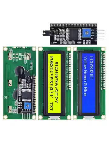 LCD1602 1602 LCD Module Blue / Yellow Green Screen 16x2 Character LCD Display PCF8574T PCF8574 IIC I