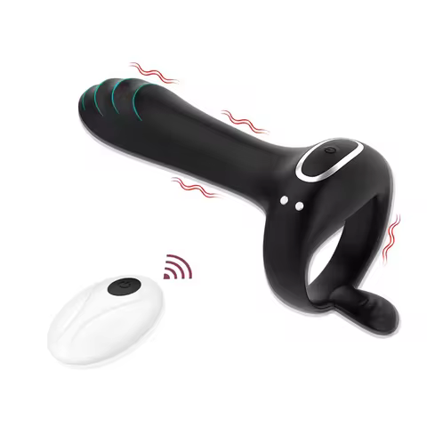 Powerful Anal Vibrator Male Butt Plug Remote Control Prostate Massager Thrusting Cock Ring for Adult