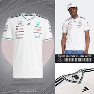 RACING T-SHIRT MARCEDES X ADIDAS AMG F1 TEAM 2025 WHITE GRADE ORIGINAL premium black MEN'S latest si