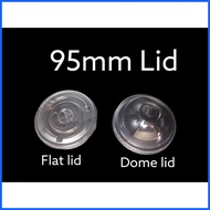 ◄ ◰ ﹊ Flat Lid Dome Lid 90mm 95mm Milk tea Lids for PP Cups 100pcs