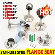 Clothes Hanging Rod Flange Seat Wardrobe Round Tube Flange Seat Clothes Hanging Rod Flange Seat