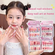 Kawaii Fake Nail Fake Nails Set Exquisite Cartoon Fake Nail 3-12 Years Old Girls Children's G2q1