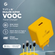 Travel Charger Micro USB| Original Titon Adapter For Realme Super VOOC HP