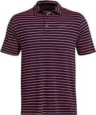 Men's UA Playoff Polo Core Stripe Shirt Top 1351130 (US, Alpha, XX-Large, Regular, Regular, Black/Rebel Pink - 003)