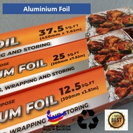 RNP Aluminium Foil Roll 12.5 SQFT  25 SQFT  37.5 SQFT  / Baking Foil /  Wrapping Foil / BBQ Foil [1s