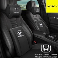 หมอนหนังคอรถระบายอากาศได้ดีเบาะพนักพิงศีรษะฟองน้ำความจำเหมาะสำหรับการตกแต่งภายในรถ Honda ซิตี้ซีวิค,