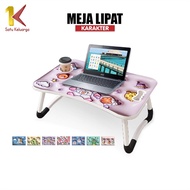 Satu Keluarga Meja Lipat Karakter Gambar 3D Portable C928 Meja Laptop Lipat Korean Style Multifungsi