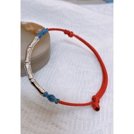 Customized Cultural Creative Products S926 Sterling Silver Bamboo Bracelet Braided Fashion Accessori