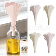 [ Featured ] Morning Glory Folding Funnel - Ginkgo Leaf Hopper - Liquid Powder Dispenser - Washable, Durable, Household, Creative - Oil Alcohol Filling Tool - Kitchen  Accessories