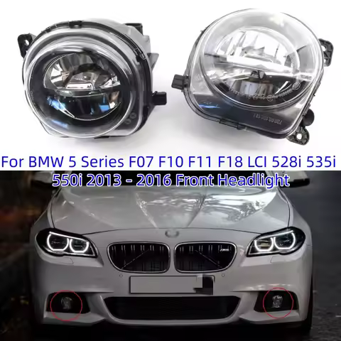 For BMW 5 Series F07 F10 F11 F18 LCI 528i 535i 550i 2013 - 2016 Front Headlight Car Fog Lamp LED 631