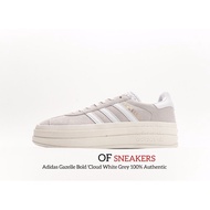 Adidas Gazelle Bold Gray Toe Core White Shoes