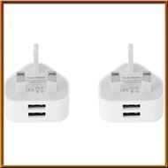 [V E C K] 2X Universal USB Uk Plug 3 Pin Wall Charger Adapter with USB Ports Travel Charger Charging for Phone (2 Port)