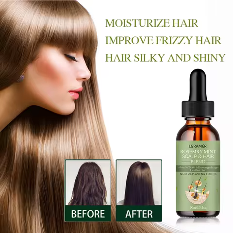 Hair Growth Essential Oil Rosemary Mint Hair Strengthening Oil Nourishing Treatment For Split Ends D