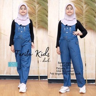 Celana Overall Anak Perempuan / Jumpsuit Baju Kodok Kids / Celana Kodok Jeans Kulot Anak Perempuan 9