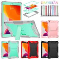 iPad 10th Gen 10.9 7 8 9 10.2 6th Gen 9.7 2018 Mini 6 5 4 Casing Armor Case Hard 3 in 1 Case Shockproof Slim Tablet Stand Cover for iPad 7th 8th 9th Gen 2021 2022