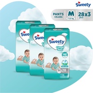 PAMPERS SWEETY SILVER PANTS CLOUD SOFT M 3 X 28S POPOK CELANA BABY