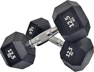 Hex Dumbbells Pair, 2.5kg, 5kg, 7.5kg, 10kg, 12.5kg, 15kg, 17.5kg, 20kg, 22.5kg, 25kg Rubber Encased