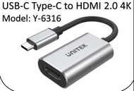 Unitek USB3.1 Type-C to HDMI 轉換器 Y-6316