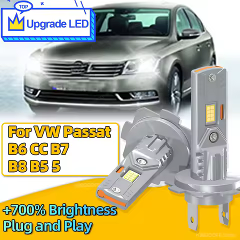 2x 6000K Super Bright White Light H7 Headlight Bulb 30000LM LED Car Light Upgrade CHip For VW Passat