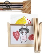 YELGIRLB Photo Frame, Rotatable Memorial Wooden Kids Art Frame, Creative Changeable Family Portraits