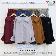 KEMEJA KATUN NOA VOL 2 TEENAGE SKIRT SET AGED 11-15 YEARS MATT CRINGKLE TOP + PREMIUM HARUKA COTTON 