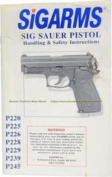 SIG SAUER P22X系列 手槍 原廠使用手冊 操作手冊 技術手冊(P226 P228 SEAL TANAKA)