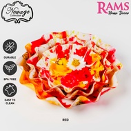 Newage 3 Pcs Acrylic Fruit Plate / Fruit Tray / Serving Tray / Tray Set / Tray Plastic - Red Roses /