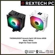 THERMALRIGHT AS120 Assassin Spirit 120 Vision ARGB   Black / White - Single Fan Tower Cooler [LGA185