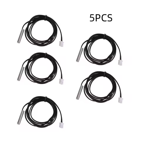 5PCS 1/3 Meters NTC 10K 3950 Thermal Waterproof Cable 10K 1% 3950 Waterproof Digital Temperature Sen