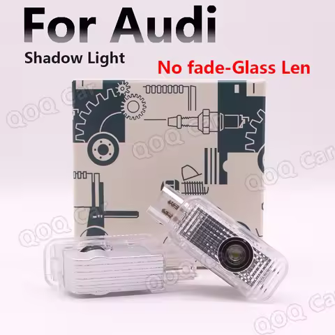 LED Car Door Logo Welcome Shadow Lamp Laser Projector Ghost Light LED For Audi S5 S7 RS ABT A1A3 A4L