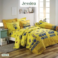 Jessica Cotton mix MN019 ชุดเครื่องนอน ผ้าปูที่นอน ผ้าห่มนวม เจสสิก้า พิมพ์ลาย การ์ตูนลิขสิทธิ์แท้มินเนี่ยน Minions As the Picture One