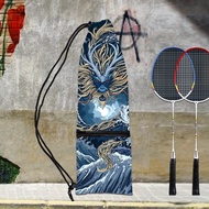WALKIE Dragon Portable Badminton Racket Bag Tennis Racket Protection Drawstring Bags Fashion Velvet Storage Bag Case Outdoor Sport Accessories