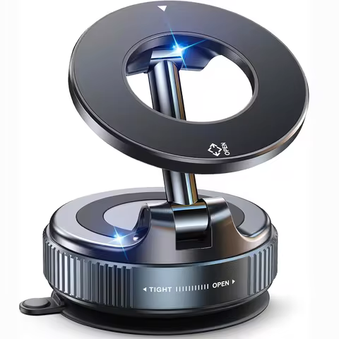 2026 Upgraded Vacuum Magnetic Car Phone Holder 360° Reinforced 96LBS Ultra Suction Cup Phone Mount f
