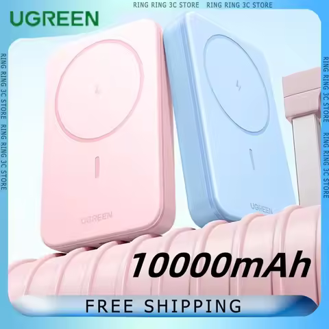 UGREEN Magnetic Wireless Power Bank 10000mAh Large Capacity 20W Wired Fast Charging Power Bank 15W W