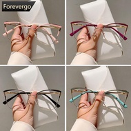 FOREVERGO Women Vintage Cat Eye Anti Blue Light Glasses Minimalist Metal Frame Fashion Computer Eyeg