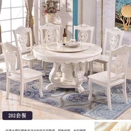 HY/🏮European-Style Marble Complete Set of Furniture Table Folding Multifunctional Dining Table Household Dining Table Di