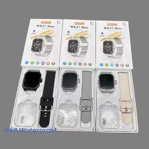 High Quality WK37 Mate Smart Watch Full Touch Screen IP68 Waterproof Box Set Comes With Protective C