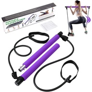 Pilates Bar Multifunctional Fitness Bar with Resistance Band Strength Bands Yoga Pilates Stick Fitness Toning Bar Portable Home Gym Exercise Equipment