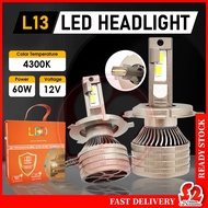 60W LED Car Led Headlight Bulb 4300K Yellow White Color H4 H11 9005 9006 H7