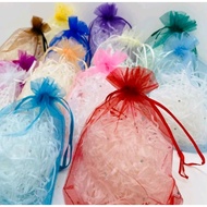 1 packet (10 pcs) 14 cm x 19 cm Organza Pouch Uncang for Fruit Cookies Cosmetic Skin Care goodies doorgift barang kahwin