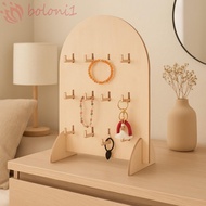 [COD] Earring Display Rack, Wooden 3 Layers Jewelry Storage Rack, Durable Hook Style Arch Detachable