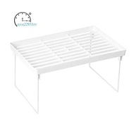 Stacking Cabinet Shelf Rack Steel Metal Leg - Cupboard, Plate, Dish, Counter &amp; Pantry Organizer Organization - Kitchen