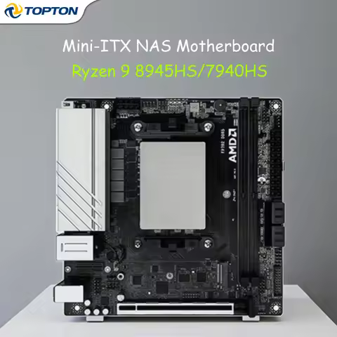 AMD Ryzen 9 8945HS/7940HS Mini-ITX Motherboard, DDR5, 2x NVMe M.2, 4x SATA, PCIe x8, Firewall NAS Ga